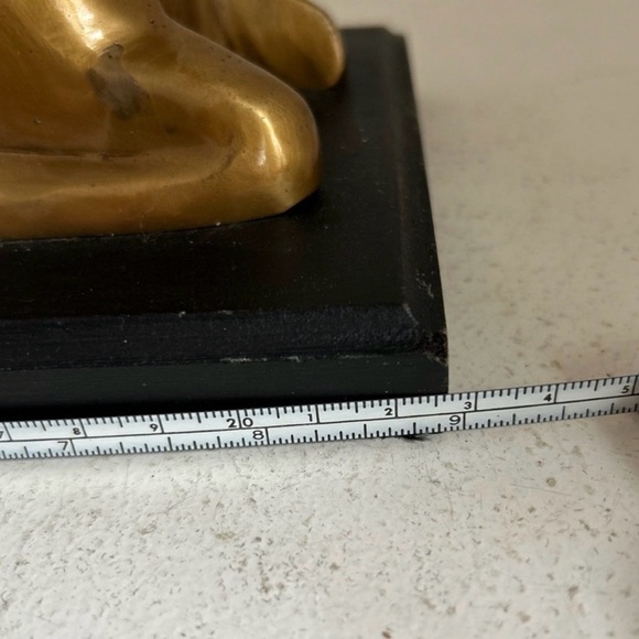 Vintage Midcentury Brass Big Horn Ram Gazelle Antelope Statue Sculpture - Picture 10 of 13